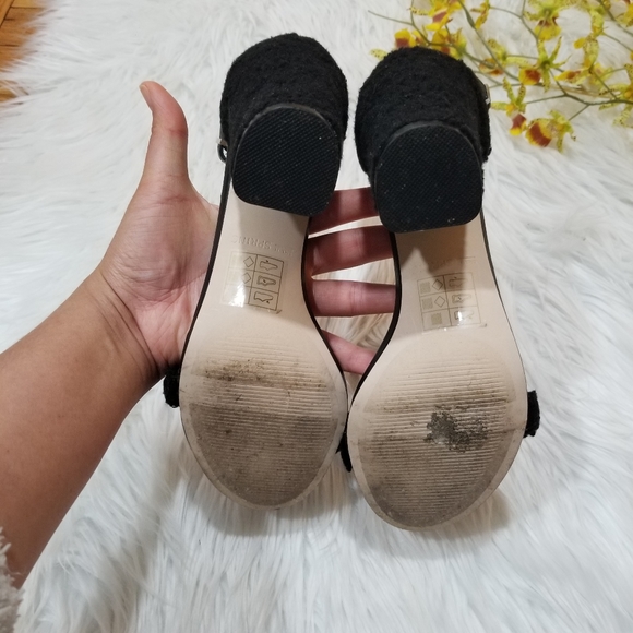 Call It Spring Black Chunky Heel Open Toe Sandals Adjustable Ankle Straps.8.5 - Picture 16 of 17